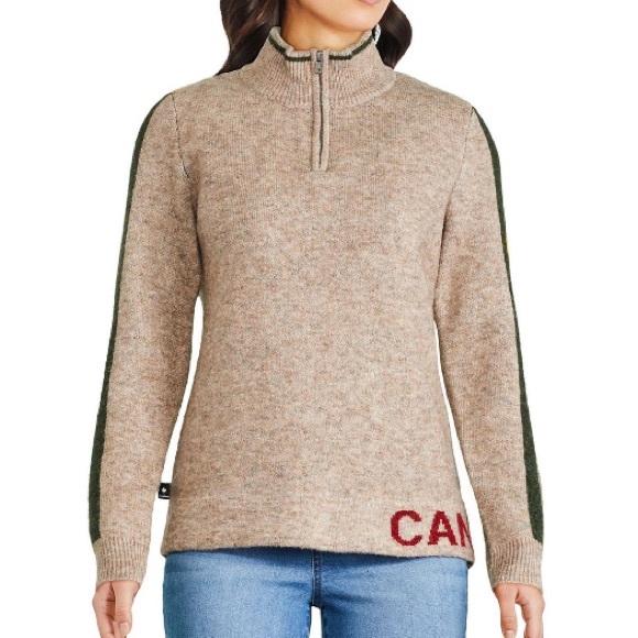 women’s quarter-zip sweater medium Canadiana warm - Picture 4 of 7